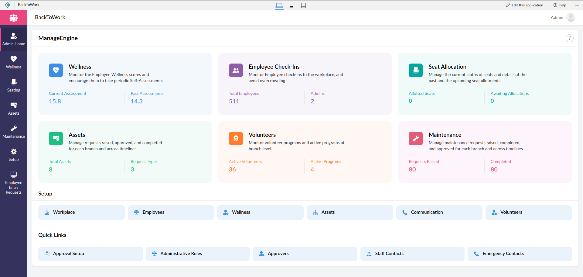 screenshot of ManageEngine AppCreator